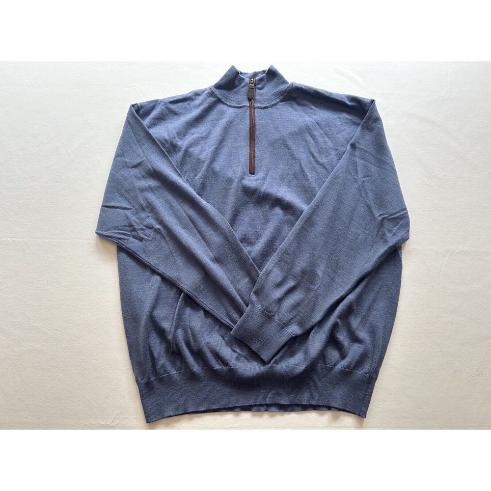 Orvis Blue Zip Up Sweater - Picture 4 of 11